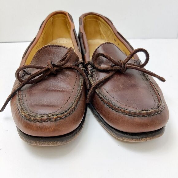 Barrie ltd Booters Mens Slip on Loafers in Brown Leather Sz 8.5 M Mocc Toe - Picture 3 of 15